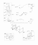 Air Cleaner Controls Exhaust System Governor Spring Ignition Diagram and Parts List for 12Z602-0100-E1  Briggs and Stratton Engine